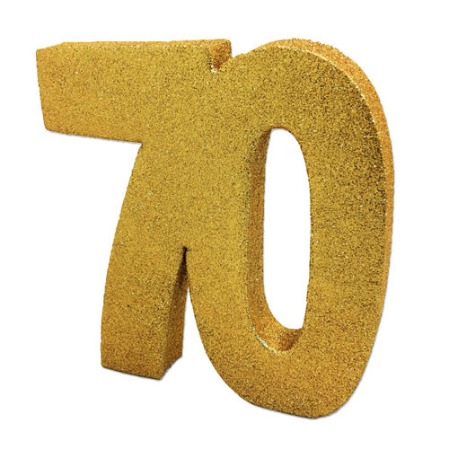 Number 70 Gold Glitter Number Table Decoration (1)