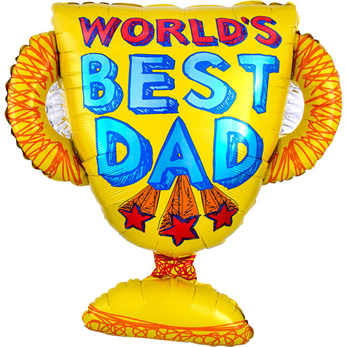 27 inch Best Dad Trophy Foil Balloon (1)