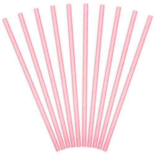 Light Pink Paper Straws (10)