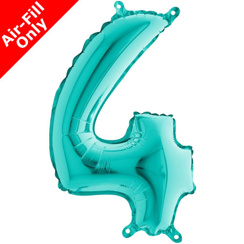 14 inch Tiffany Blue Number 4 Foil Balloon (1)