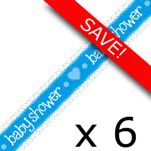 Pack of 6 Baby Shower Blue Banners - 2.7m (6)