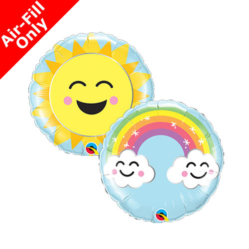 9 inch Sunshine Rainbow Foil Balloon (1) - UNPACKAGED