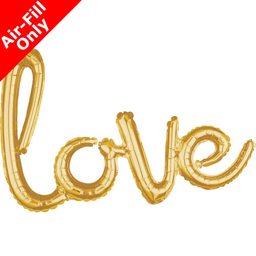 31 inch Love Gold Script Foil Balloon (1)