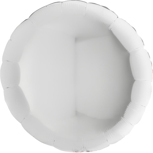 36" White Round Foil Balloon (1)