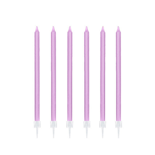 6 inch Light Lilac Tall Candles (12) 6 inch Light Lilac Tall Candles (12)