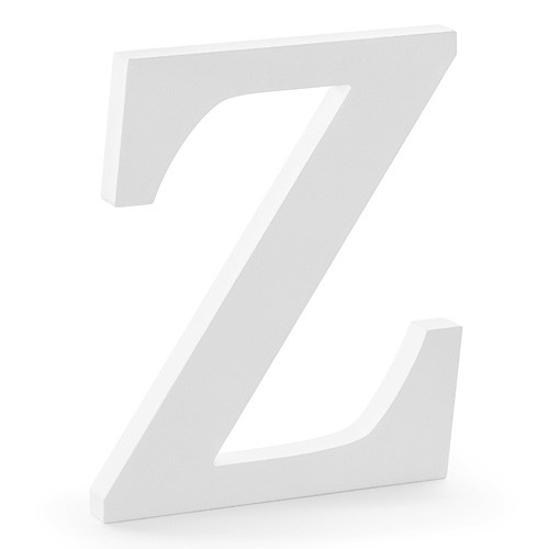 White Wooden Letter Z - 20cm (1)