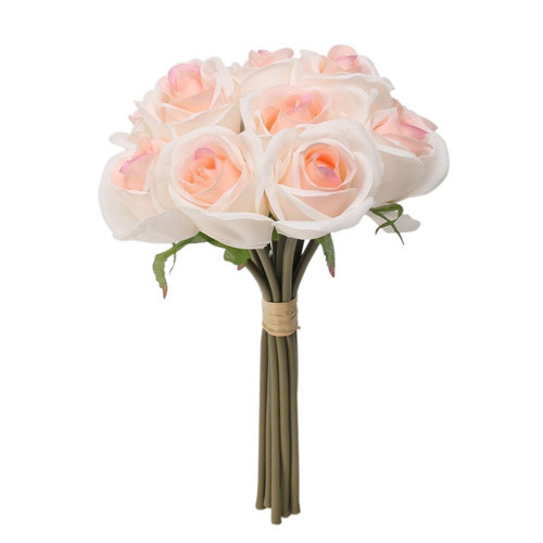 26cm Light Pink Blenheim Bridal Bouquet - 12 Heads (1)