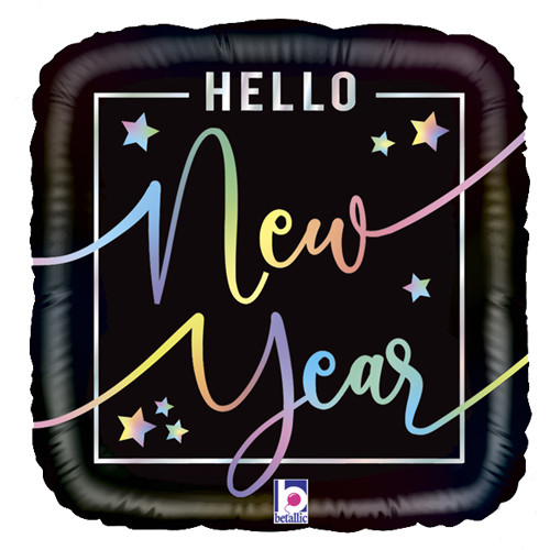 18 inch Hello New Year Opal Foil Balloon (1) 18 inch Hello New Year Opal Foil Balloon (1)