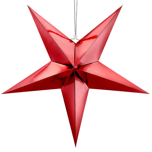 70cm Metallic Red Paper Star (1)