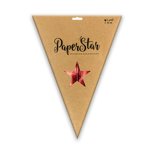 70cm Metallic Red Paper Star (1)