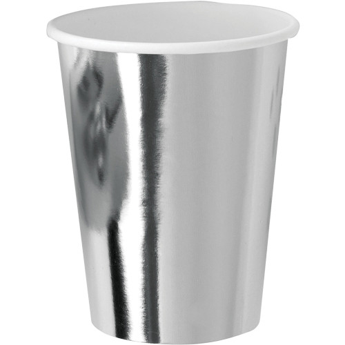 Metallic Silver Paper Cups (8)