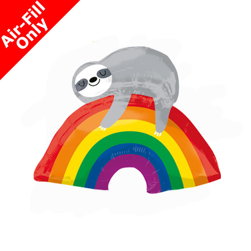 10 inch Rainbow Sloth Foil Balloon (1) - UNPACKAGED 10 inch Rainbow Sloth Foil Balloon (1) - UNPACKAGED
