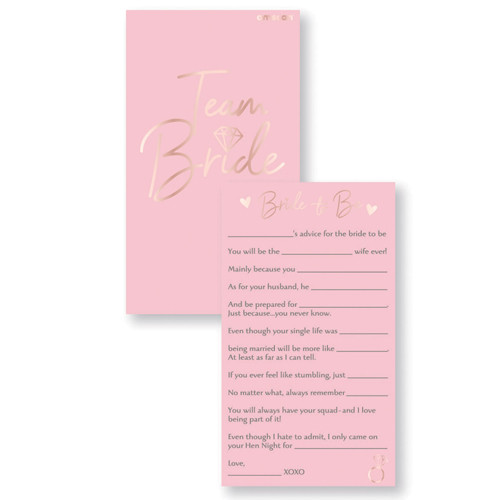 Team Bride Hen Advice Cards (8)