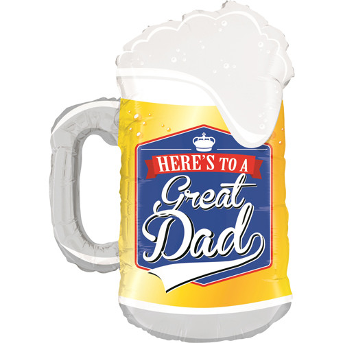 34 inch Great Dad Beer Mug Foil Balloon (1)