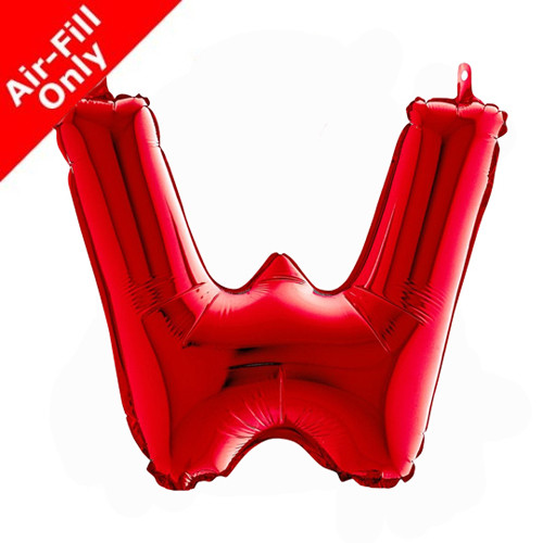 14 inch Red Letter W Foil Balloon (1)