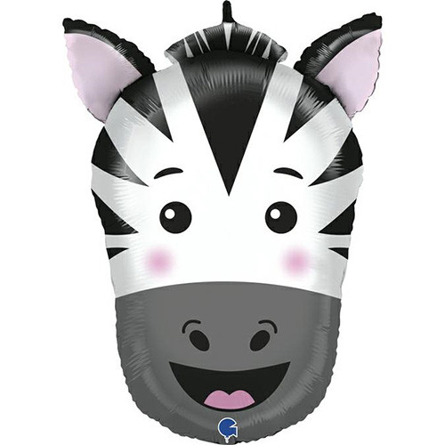 29 inch Zebra Head Foil Balloon (1) 29 inch Zebra Head Foil Balloon (1)