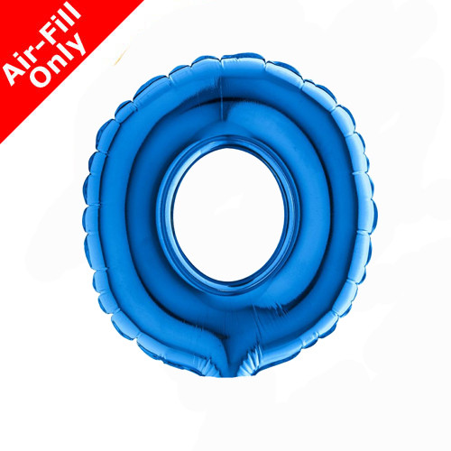 7 inch Blue Number 0 Foil Balloon (1) - UNPACKAGED