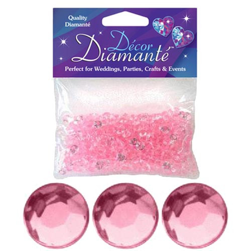 6mm Pearl Pink Décor Diamanté Diamonds (28g)