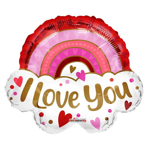 28 inch I Love You Rainbow Cloud Foil Balloon (1)