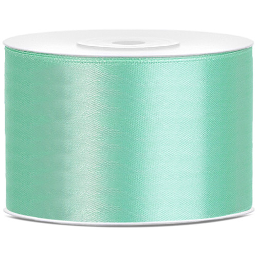 Mint Satin Ribbon - 50mm x 25m (1)