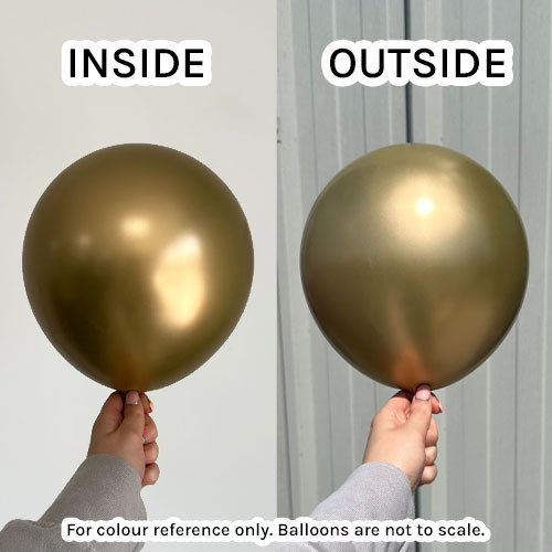 12" Mirror Gold Kalisan Latex Balloons (50)
