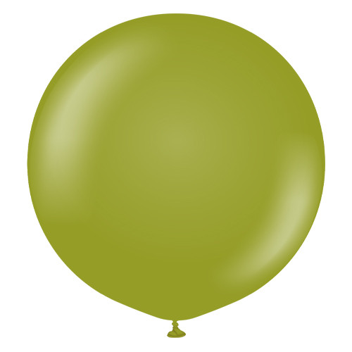 24" Retro Olive Kalisan Latex Balloons (2)