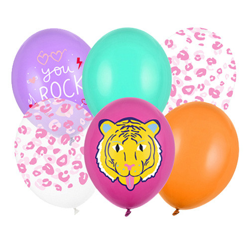 12 inch You Rock Assorted Latex Balloons (6)