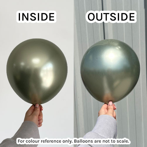 5" Mirror Green Gold Kalisan Latex Balloons (100)