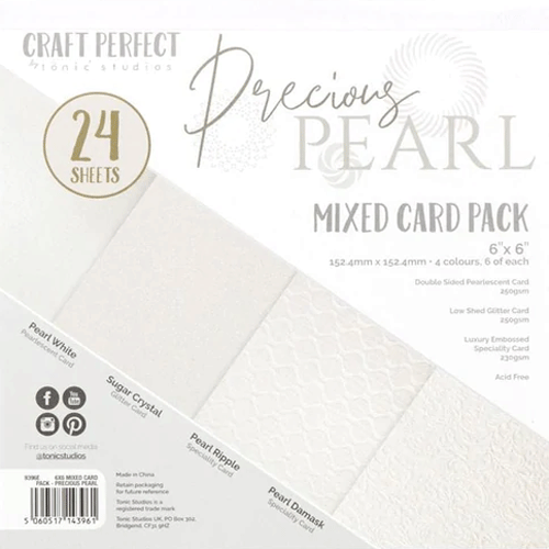 Precious Pearl Mixed Card Sheets -  6" x 6" (24)