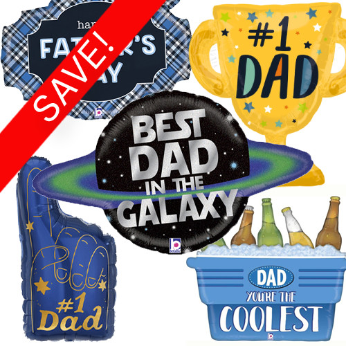 Father's Day Foil Supershape Pack (25 Balloons)