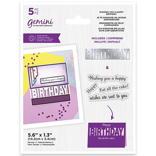 Happy Birthday Message Stamp & Die Set (5)