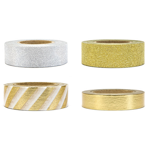 Gold & Silver Washi Tape Collection - 1.5cm x 10m (4)
