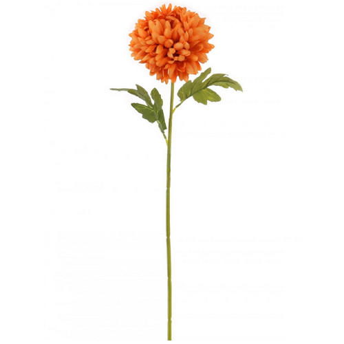 67cm Orange Pom Pom Flower (1)