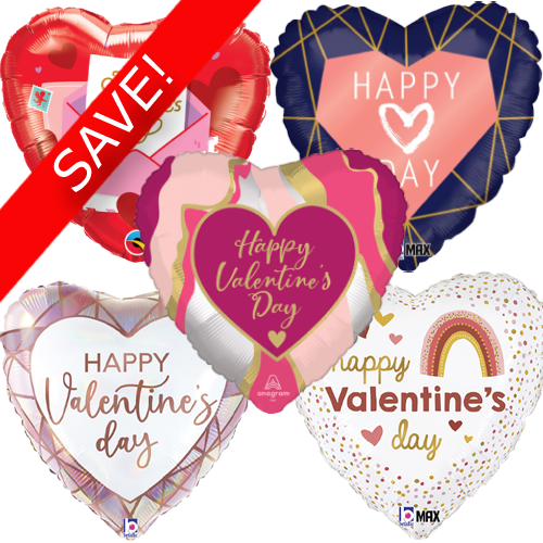 18 inch Valentine's Foil Pack 2 (25 Balloons) 18 inch Valentine's Foil Pack 2 (25 Balloons)