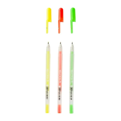 Happy Moonlight Fluorescent Gelly Roll Pens - 1mm (3)