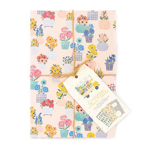 A5 Rainbow Blooms Notebook Pack (3)