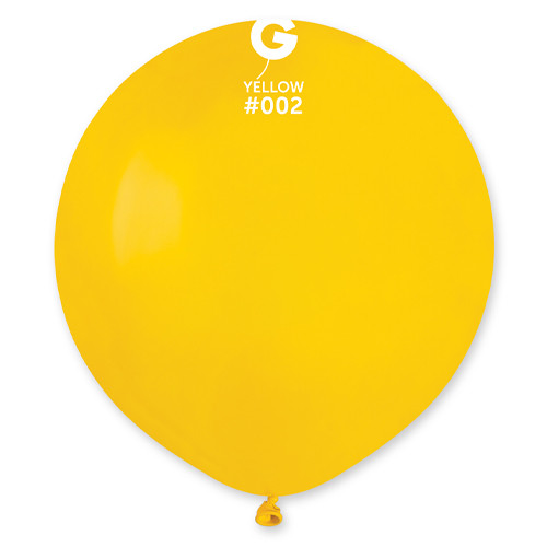 19" Standard Yellow Gemar Latex Balloons (25)