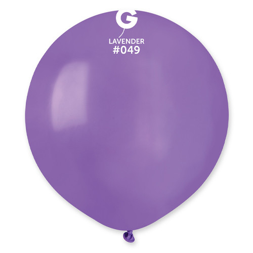 19" Standard Lavender Gemar Latex Balloons (25)