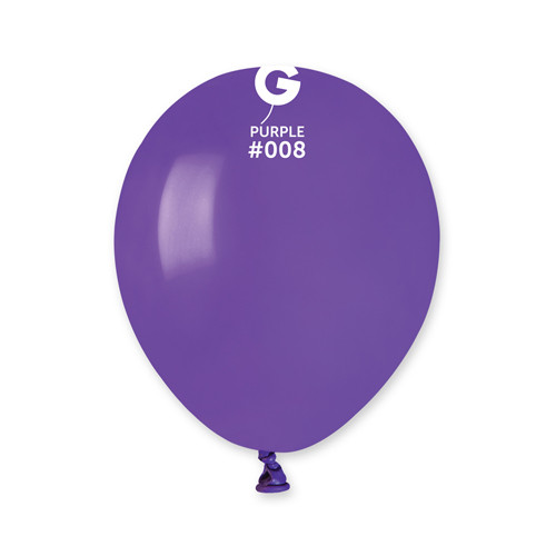 5" Standard Purple Gemar Latex Balloons (50)