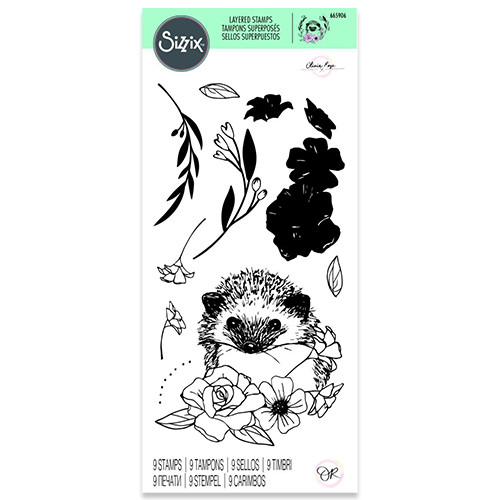 Floral Hedgehog by Olivia Rose Clear Layered Stamp Set (9)