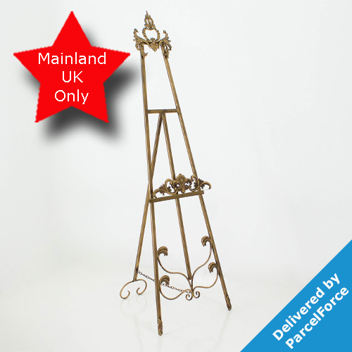 Antiqued Gold Metal Easel - 165cm (1) Antiqued Gold Metal Easel - 165cm (1)