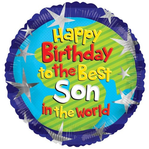 18 inch Best Son Birthday Foil Balloon (1)
