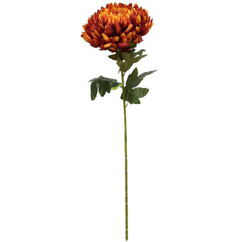 75cm Dark Orange Chrysanthemum Flower (1)