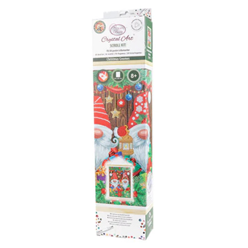 Christmas Gnomes Crystal Art Scroll Kit (1)