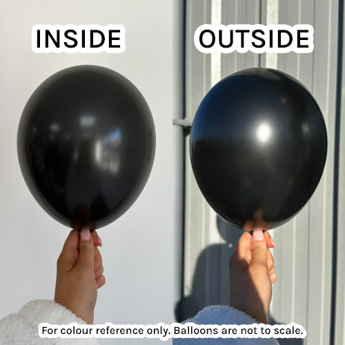 5" Metallic Black Gemar Latex Balloons (50)