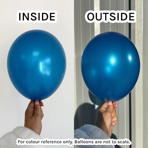 13" Metallic Ocean Blue Gemar Latex Balloons (50)