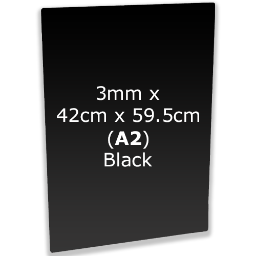 Black A2 Acrylic Plaque Sheet - 42cm x 59.5cm (No Holes) (1)