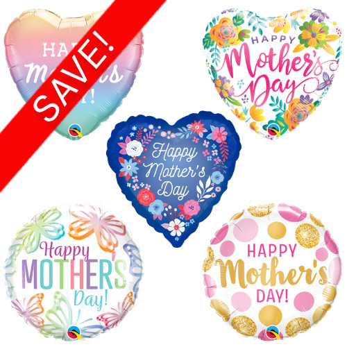 18 inch Mother's Day Foil Pack 1 (25 Balloons)