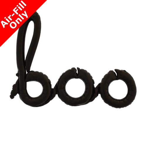 42 inch Black Boo Script Foil Balloon (1)