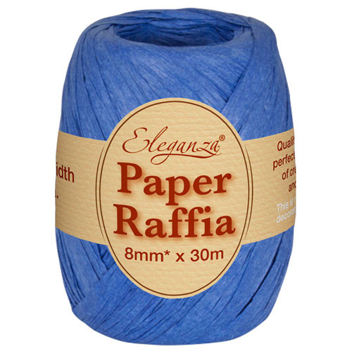 Royal Blue Paper Raffia - 8mm x 30m (1)
